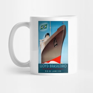 Vintage Travel Poster The Netherlands Lloyd Brasileiro Mug